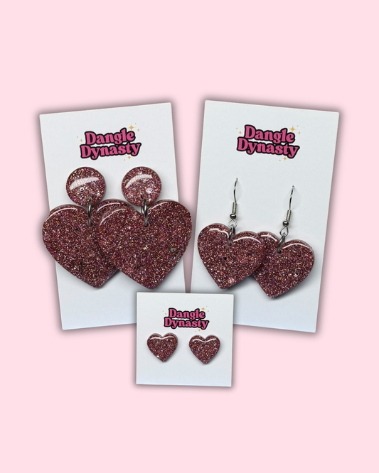 Mini Me Collection - Rose Gold Shimmer Heart