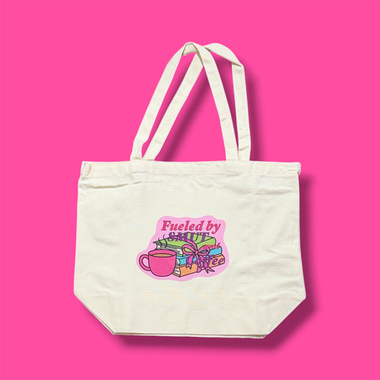 Fueled by Coffee & SMUT LARGE Canvas Tote Bag