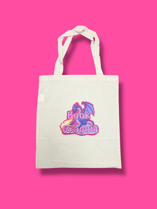 Book Dragon Cotton Totebag
