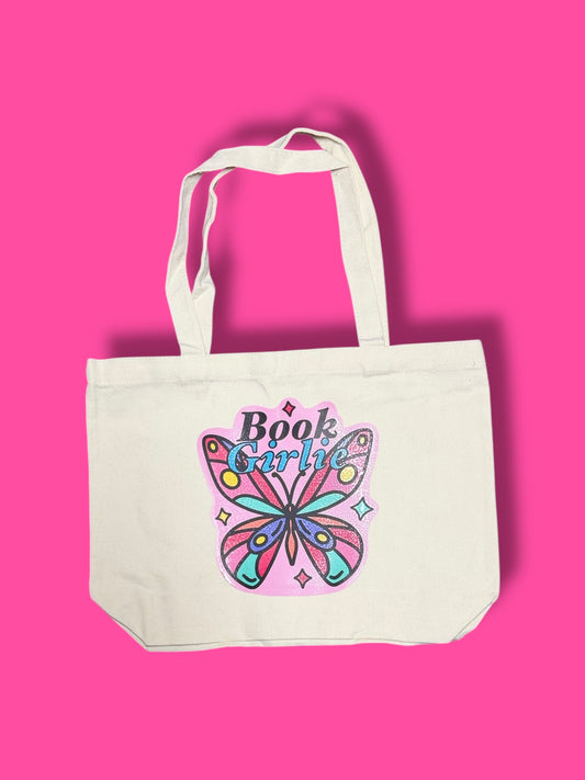 Book Girlie MEDIUM Canvas Tote Bag