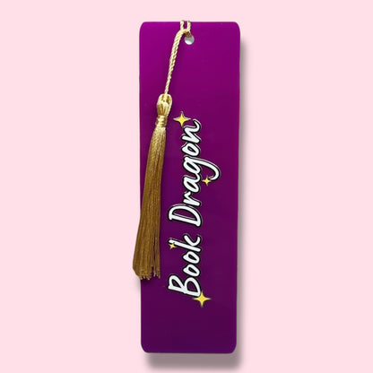 Book Dragon Acrylic Bookmark