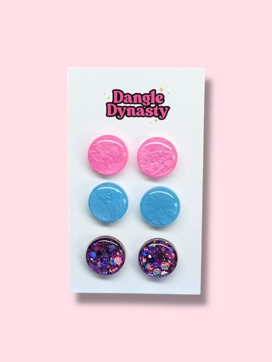 3 Pack Resin Studs - #1