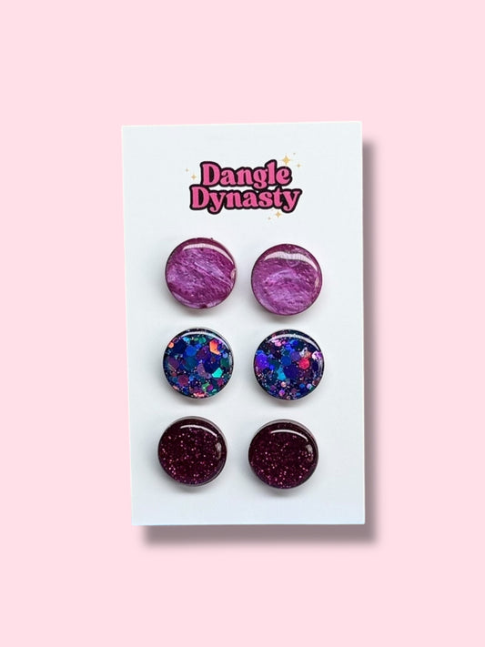 3 Pack Resin Studs - #6