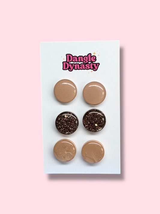 3 Pack Resin Studs - #2