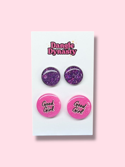 Resin Stud Twin Pack - Good Girl #2